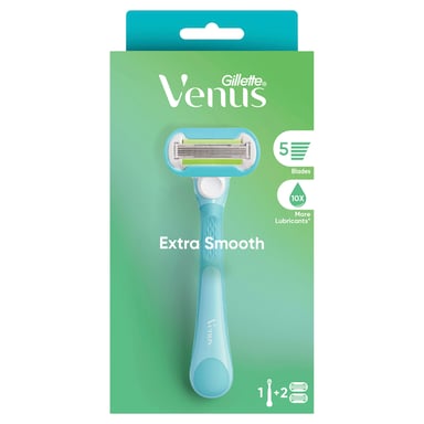 Gillette Venus Extra Smooth Women's Razor Handle + 2 Blade Refills 1 pack