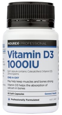 Nourex Professional Vitamin D 1000IU - 60 capsules