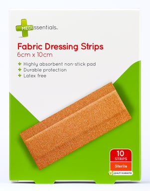 Medissentials Fabric Dressing Strip 6cm X 10cm 10 pack