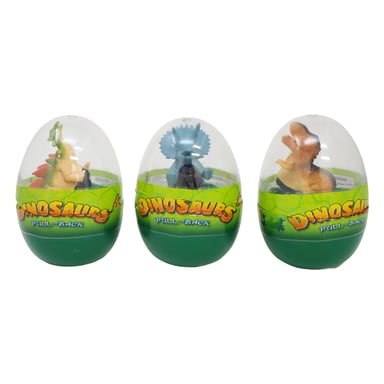 Pink Poppy Pull Back Racing Dinosaurs 1 each