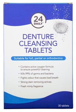 24 Daily Denture Cleansing Tablets 30 pack