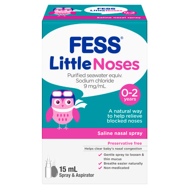Fess Little Noses Saline Nasal Spray And Aspirator 15ml