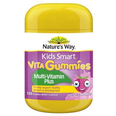 Nature's Way Kids Smart Vita Gummies Multi-Vitamin Plus 120 pastilles