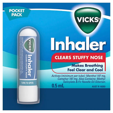 Vicks Nasal Decongestant Inhaler 0.5ml