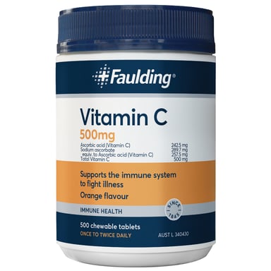 Faulding Vitamin C 500mg - 500 chewable tablets