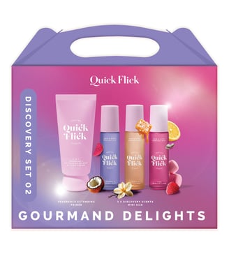 The Quick Flick Serving Scents Discovery Set Gourmand Delights 4 piece