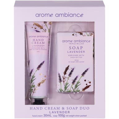 Arome Ambiance Floral Glimmer Hand Cream Soap Duo Lavender 1 each