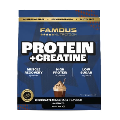 Famous Nutrition Protein + Creatine Chocolate Milkshake 400g