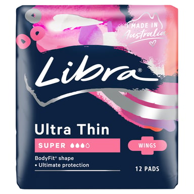 Libra Pads Ultra Thin Wings Super 12 pack