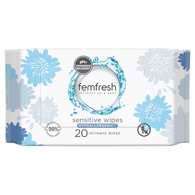Femfresh Sensitive Wipes 20 pack