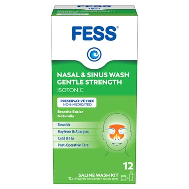 Fess Nasal & Sinus Wash Kit Gentle Strength 12 sachets
