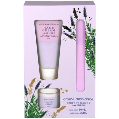 Arome Ambiance Floral Glimmer Perfect Hands Gift Set Lavender 3 piece