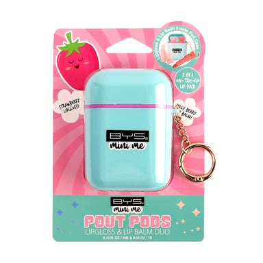 BYS Mini Me Pout Pods Strawberry Lipgloss & Jelly Berry Lipbalm Duo Mint 2 piece