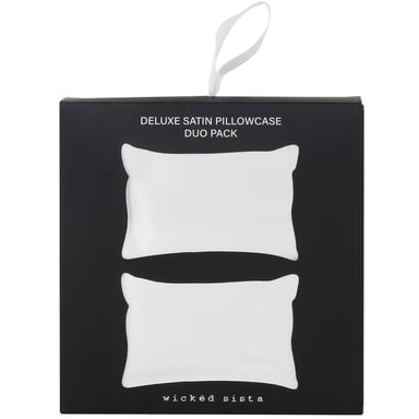 Wicked Sista Deluxe Satin Pillowcase Ivory 2 piece