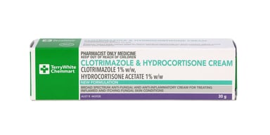 TerryWhite Chemmart Clotrimazole & Hydrocortisone Cream 1% - 30g
