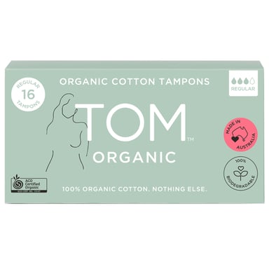 Tom Organic Tampons Regular 16 pack