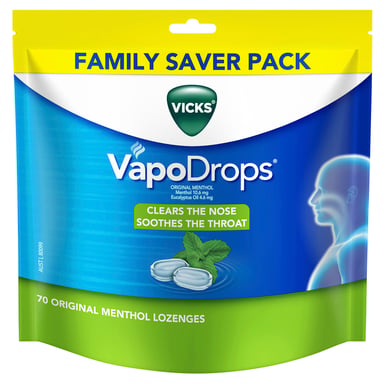 Vicks VapoDrops Original Menthol 70 pack
