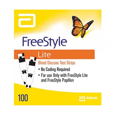 Abbott Freestyle Lite Blood Glucose Test Strips 100 pack