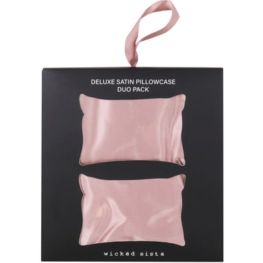 Wicked Sista Deluxe Satin Pillowcase Blush 2 piece
