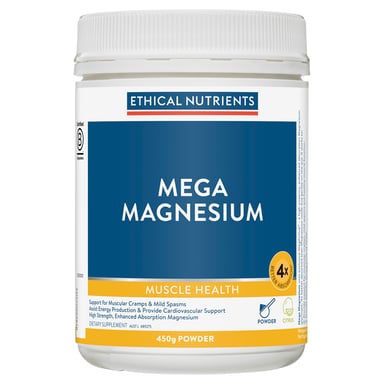 Ethical Nutrients Mega Magnesium Powder Citrus 450g