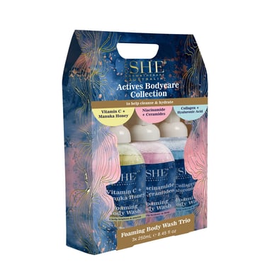 She Aromatherapy Active Foaming Body Wash Trio 3 piece