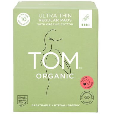 Tom Organic Pad Regular 10 pack
