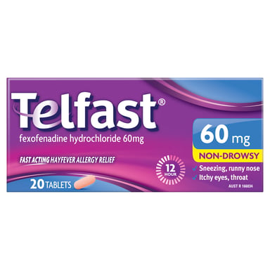 Telfast 60mg - 20 tablets