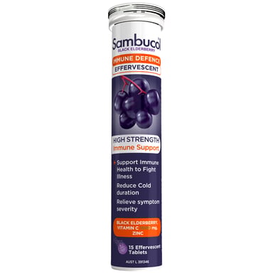 Sambucol Black Elderberry Immune Defence Effervescent 15 tablets