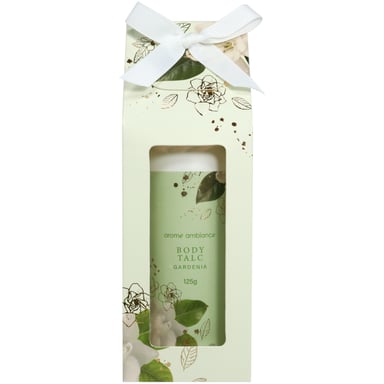 Arome Ambiance Floral Glimmer Boxed Body Talc Gardenia 125g