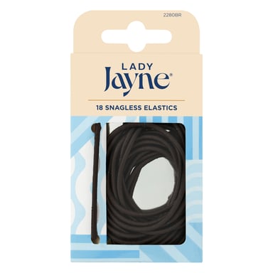 Lady Jayne Snagless Elastics Brown 18 pack