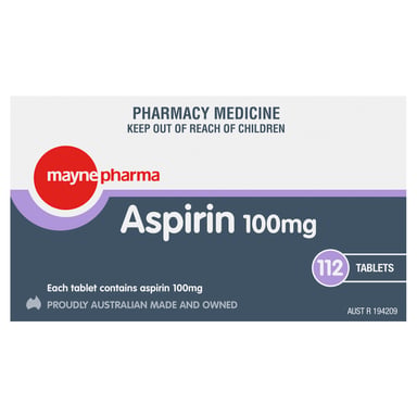 Mayne Aspirin 100mg - 112 tablets