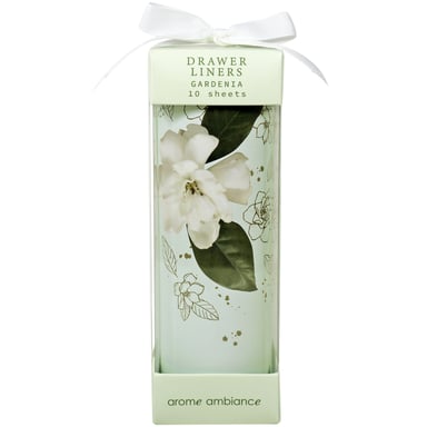 Arome Ambiance Floral Glimmer Drawer Liners Gardenia 10 sheets