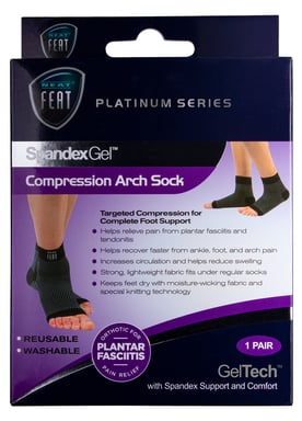 Neat Feat Spandex Gel Compression Arch Sock 1 each