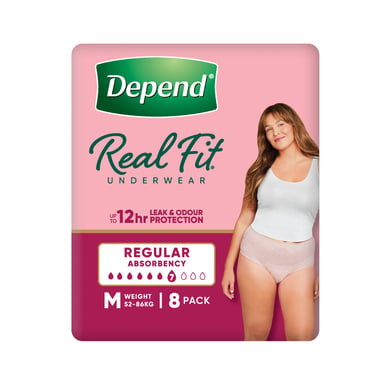 Depend Underwear RealFit Female Medium 8 pack