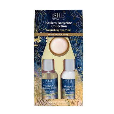 She Aromatherapy Active Body Trio Bath Set Vitamin C & Manuka Honey 1 each