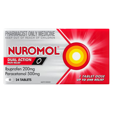 Nuromol Ibuprofen 200mg & Paracetamol 500mg - 24 tablets