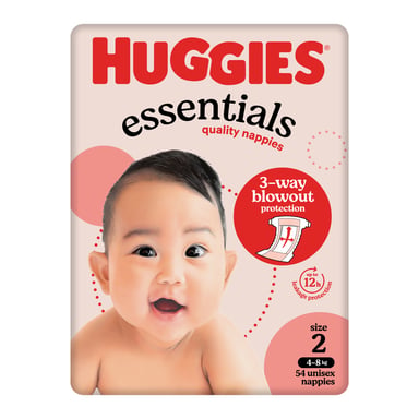 Huggies Nappies Essentials Infants 54 pack