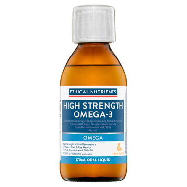 Ethical Nutrients Hi-Strength Liquid Fish Oil Fruit Punch 170ml