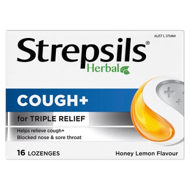 Strepsils Herbal Honey Lemon 16 lozenges