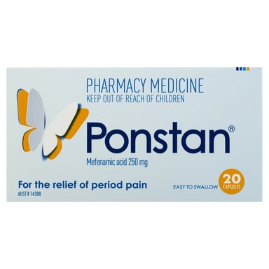 Ponstan Period Pain Relief 250mg - 20 capsules