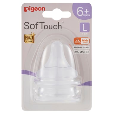 Pigeon Softouch 3 Nipple Blister Large 2 pack