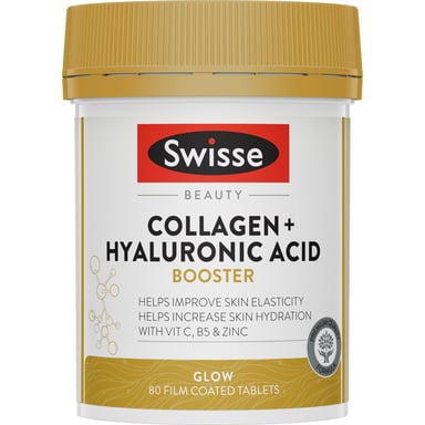 Swisse Beauty Collagen + Hyaluronic Acid Booster 80 tablets