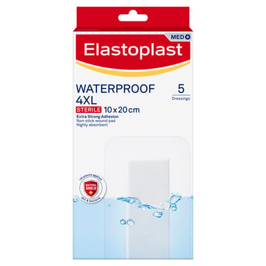 Elastoplast Waterproof 4 Extra Large Dressing 10 X 20cm 5 - 1 each
