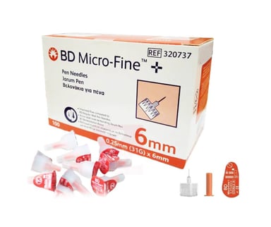 BD Micro-Fine Pen Needle 31G x 6mm 100