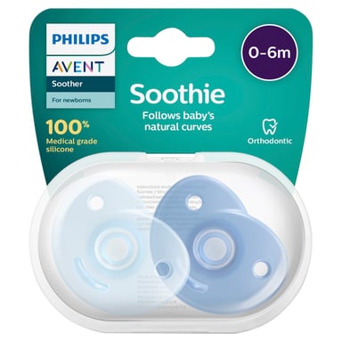 Avent Soothie 0-6 Months Blue 2 pack