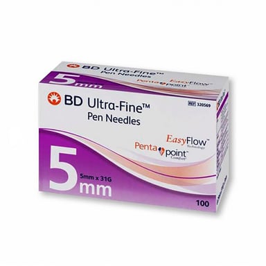 BD Ultra-Fine Pen Needle 31G x 5mm 100