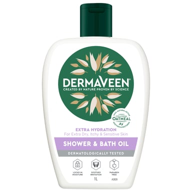DermaVeen Extra Hydration Shower & Bath Oil 1 litre