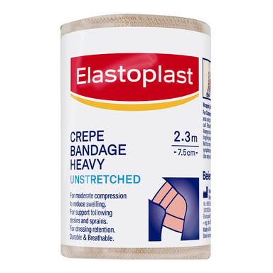 Elastoplast Crepe Bandage Heavy Weight 7.5cm X 2.3m Tan - 1 roll
