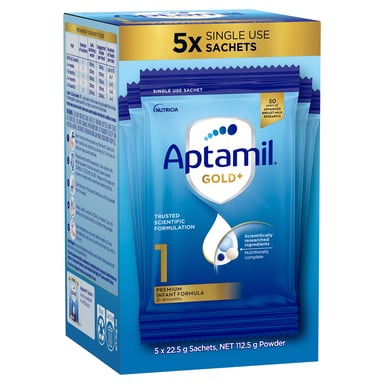 Aptamil Gold Formula 22.5g Stage 1 - 5 sachets