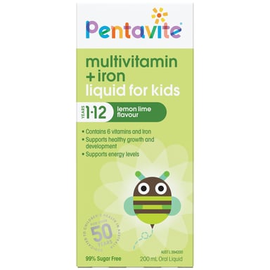 Pentavite Multivitamins +Iron Liquid 200ml